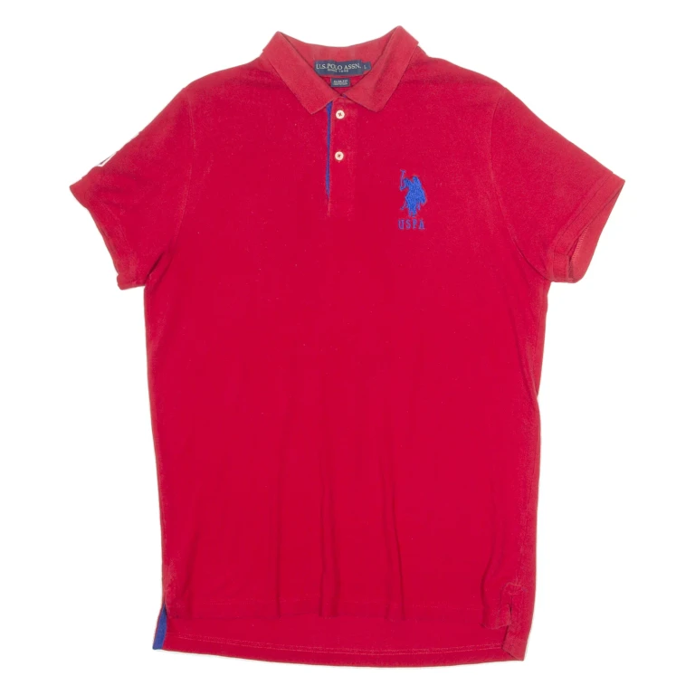 U.S. POLO ASSN. Slim Fit Mens Polo Shirt Red L