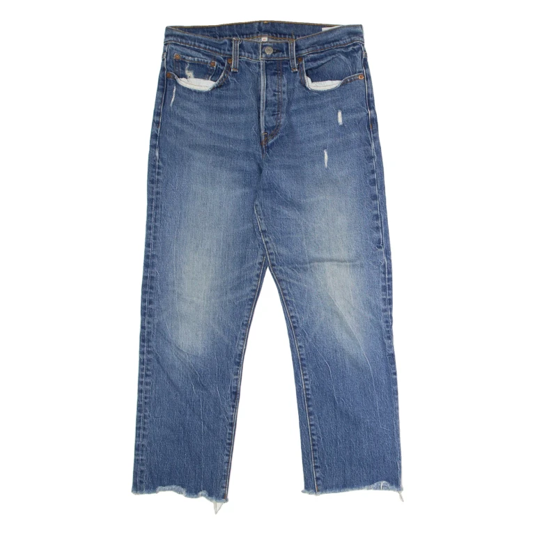LEVI'S Womens Jeans Blue Regular Straight Stone Wash W30 L25