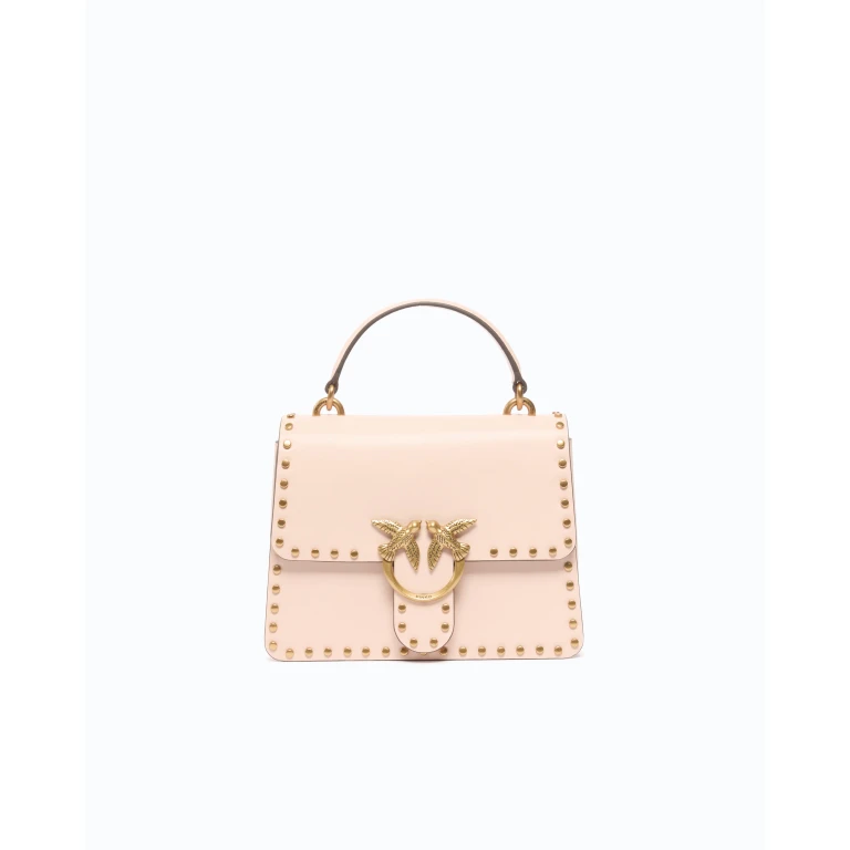 Sac à main Mini Love Bag One Light à anse supérieure en cuir avec mini clous