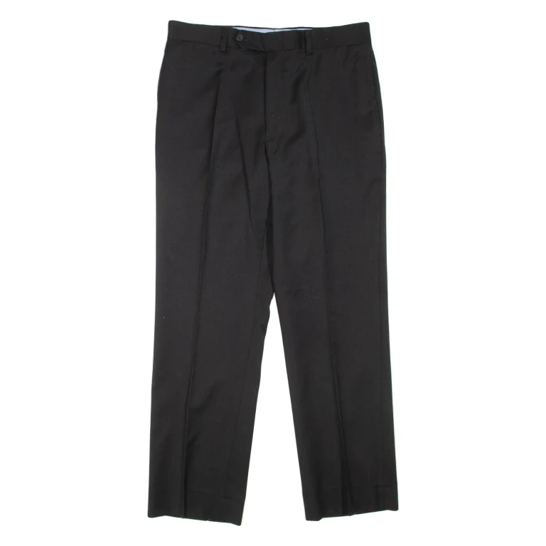 TOMMY HILFIGER Womens Trousers Black Regular Straight Wool W32 L27