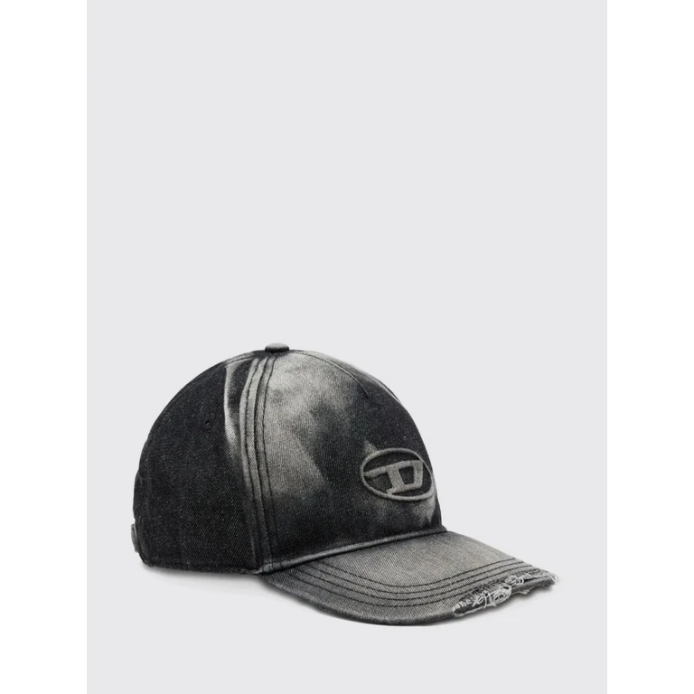 Distressed Denim Baseball Cap with Oval D Logo (A197770DGAV02)