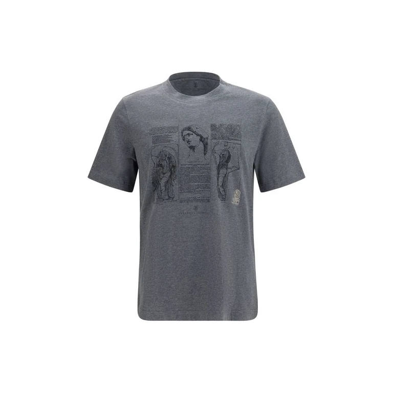 Brunello Cucinelli Blue Cotton T-Shirt - Men