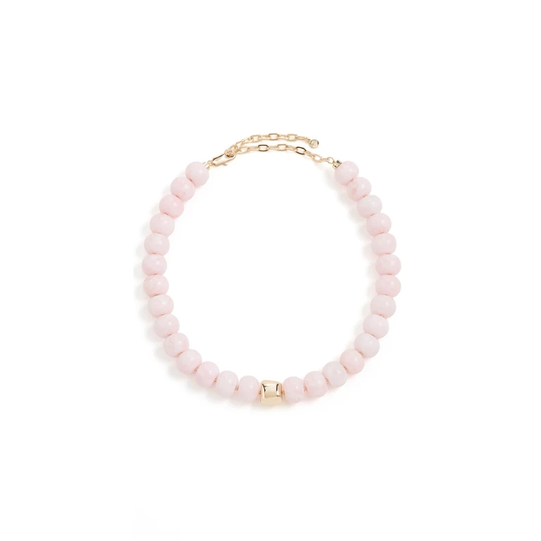 Ettika Power Bead Statement Necklace in Rose Quartz Rose Quartz One Size
