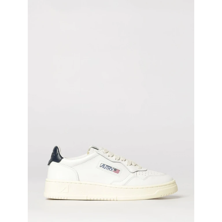 Medalist Low Bicolor Leather Sneakers with Perforated Toe (AULWLL12)
