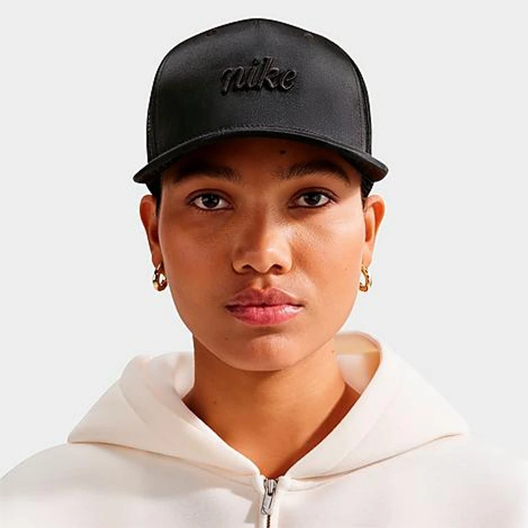 Rise Premium Structured Trucker Hat in Black Size: S-M