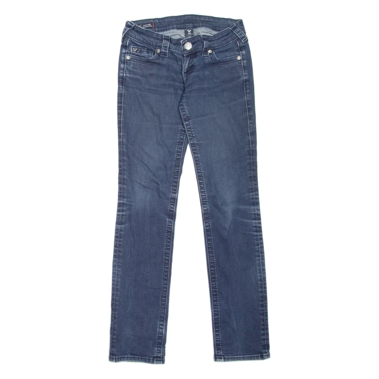 TRUE RELIGION Billie Womens Jeans Blue Regular Straight W26 L30
