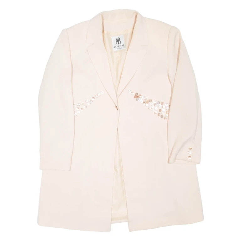 ANABIOSE Womens Blazer Jacket Cream L