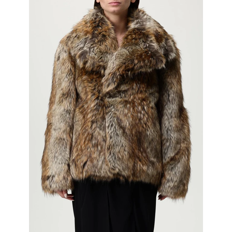 Fur Coat Woman color Beige (S52AM0326M35464001F)