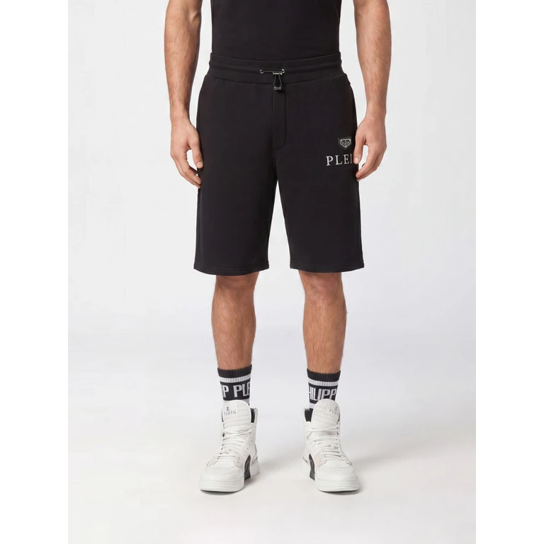 Jersey Jogging Shorts with Drawstring and Contrasting Logo (UAFCMJT2950PTE180N02)