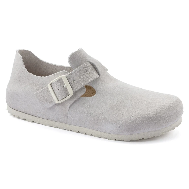 Unisex London Suede Leather Antique White