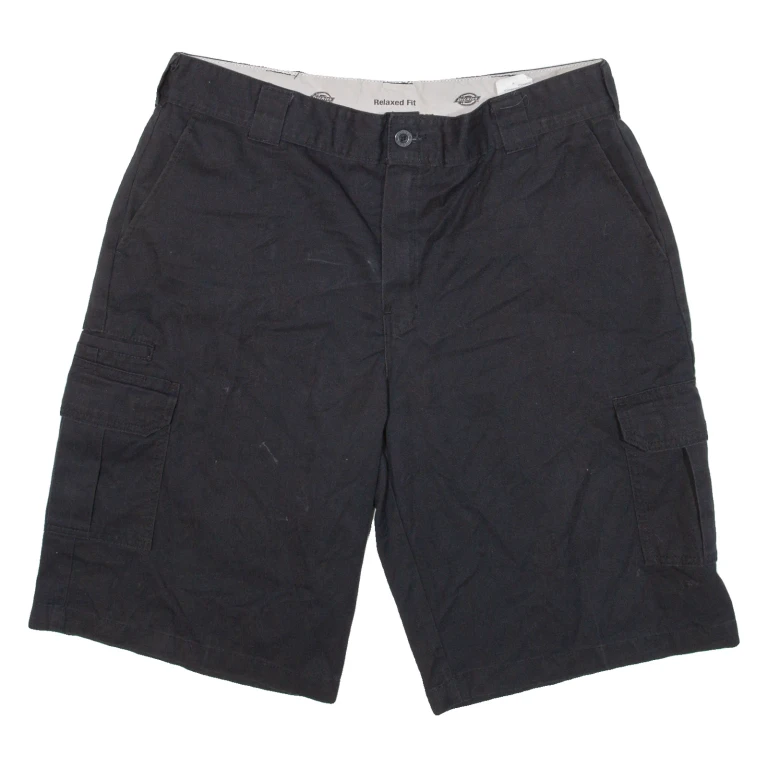 DICKIES Mens Workwear Shorts Black Relaxed L W38