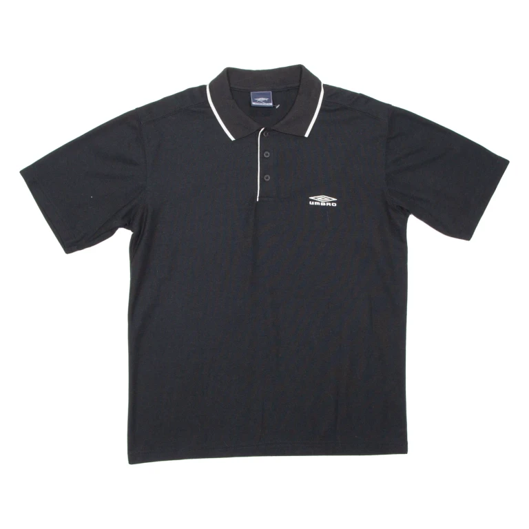 UMBRO Mens Polo Shirt Black M (GG1-161224-19857)