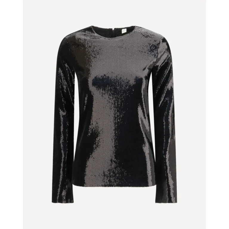 TOTEME Long-sleeved sequin Top Female L