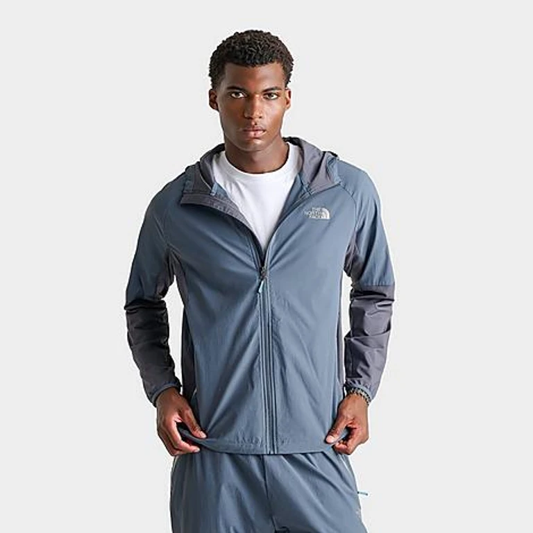 The North Face Men's Performance Woven Hooded Jacket in Granite Grey Size: Small
