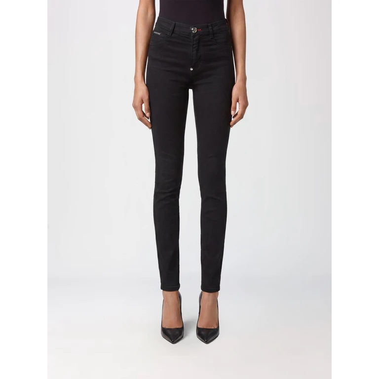 High-Waisted Skinny Stretch Denim Jeans (AAACWDT1789PDE004N02LC)