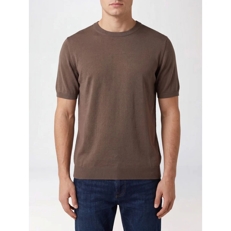 Short-Sleeved Cotton Crewneck Jumper (S6K30342165)