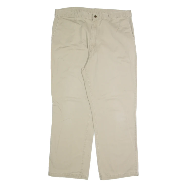 DICKIES Chino Mens Trousers Cream Regular Straight W38 L30