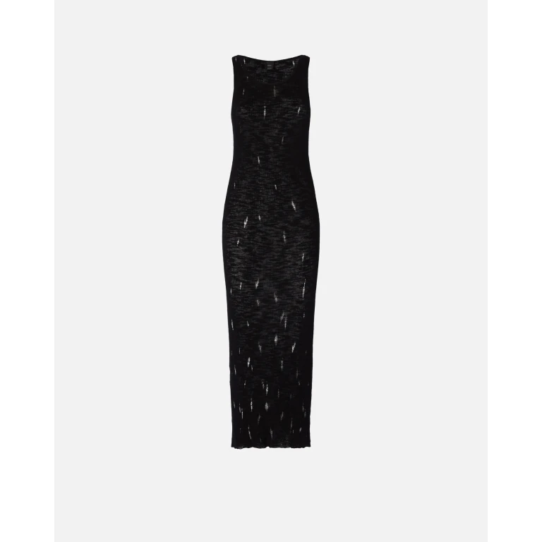 Pinko - Robe longue en maille légère déchirée - XS