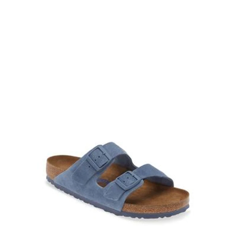 Arizona Suede Leather Soft Footbed Sandals Regular