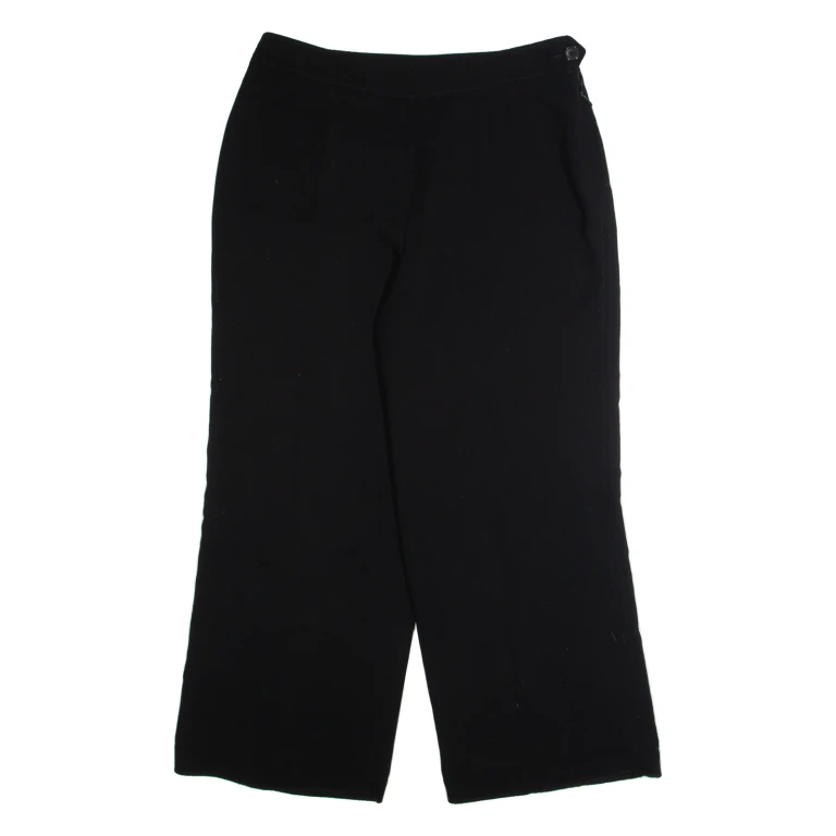 WHISTLES Workwear Womens Trousers Black Relaxed Wide-Leg W32 L27