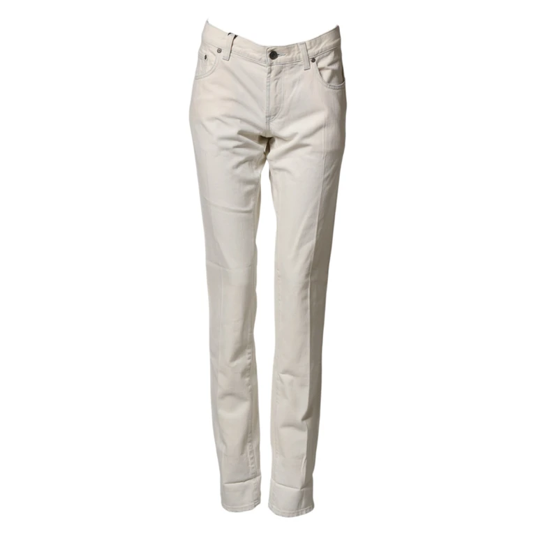 Dolce & Gabbana White Cotton Skinny Denim Trouser Men Jeans - Men