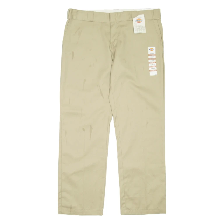DICKIES Womens Trousers Beige Regular Straight W38 L32