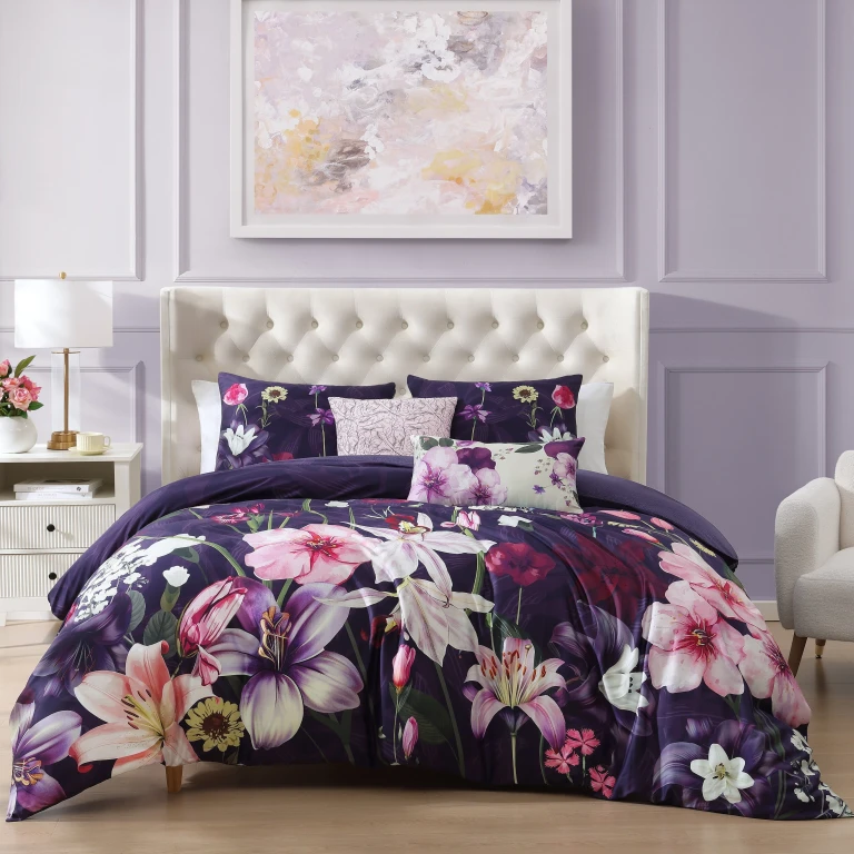 Morning Glory 5 Piece Reversible Comforter Set