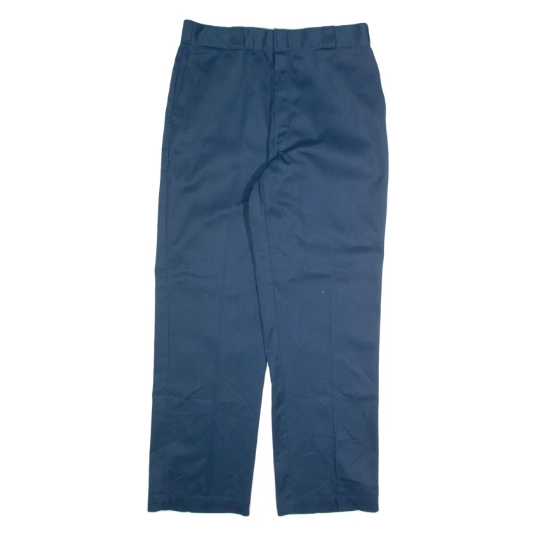 DICKIES Chino Mens Trousers Blue Regular Straight W34 L32