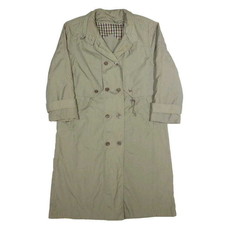 C&A Womens Trench Coat Green 90s L