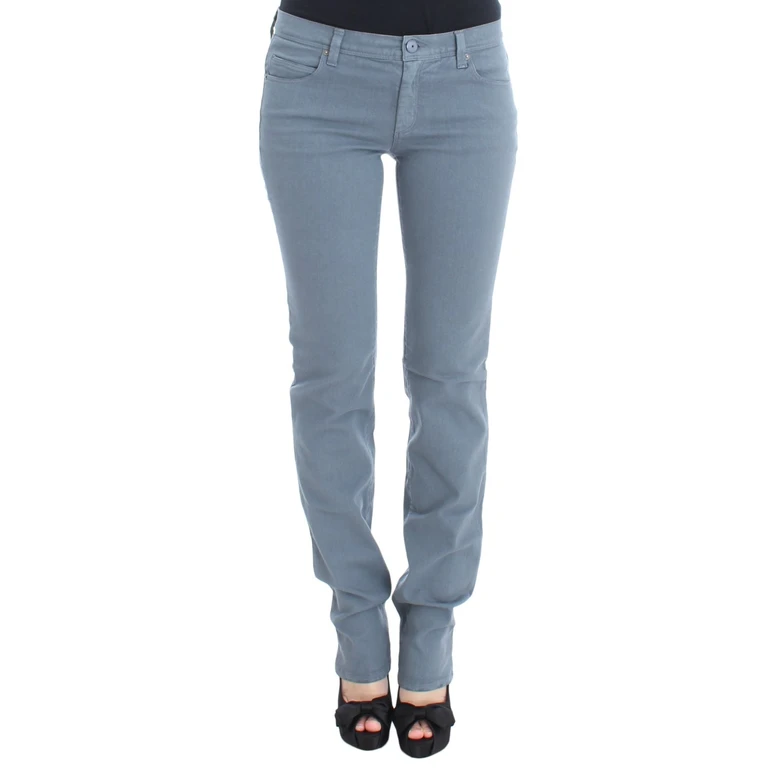 Ermanno Scervino Blue Cotton Blend Slim Fit Bootcut Jeans Clothing - Women
