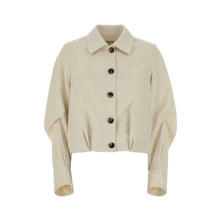 Loewe Ivory Cotton Blend Jacket Giubbini - Women