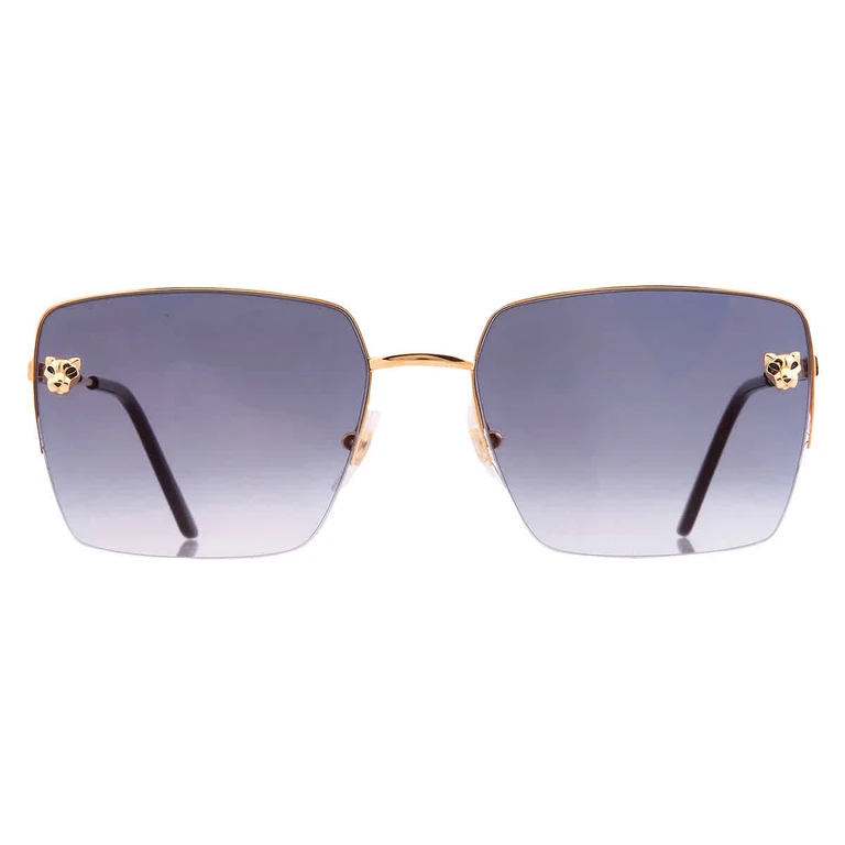 Cartier Panthere de Cartier Grey Gradient Rectangular Ladies Sunglasses CT0333S 001 59