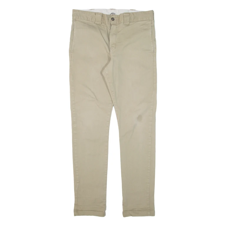 DICKIES Workwear Mens Trousers Beige Slim Skinny W32 L28