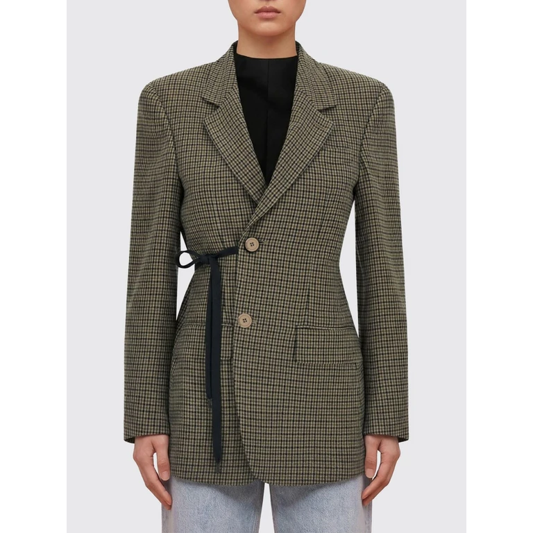 Americana Balenciaga a cuadros con corbata