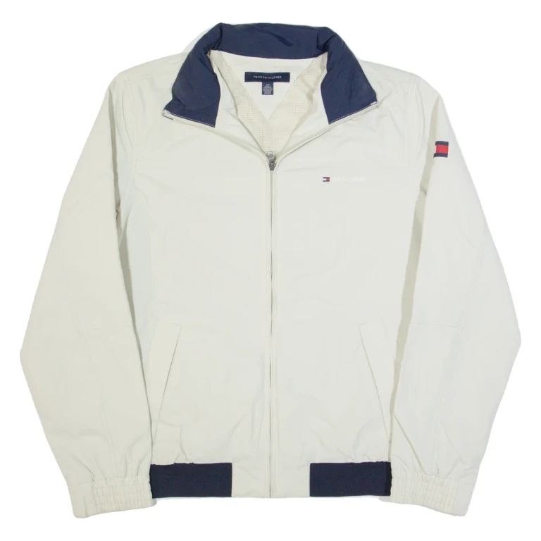TOMMY HILFIGER Mens Bomber Jacket Cream S