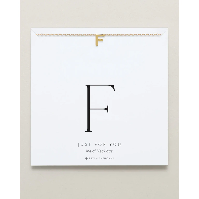 Just For You Initial Necklace - F