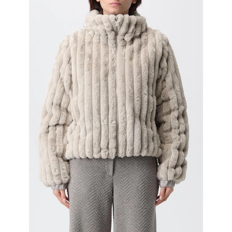 Fur Coat Woman color Ivory (D31352WVERY2140019)