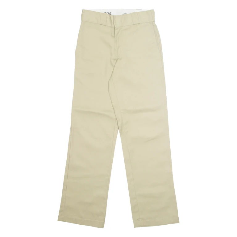 DICKIES Chino Workwear 874 Mens Trousers Beige Regular Straight W26 L28