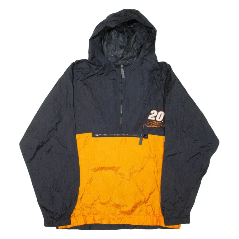 CHASE AUTHENTICS Mens Anorak Jacket Black Nylon Hooded S