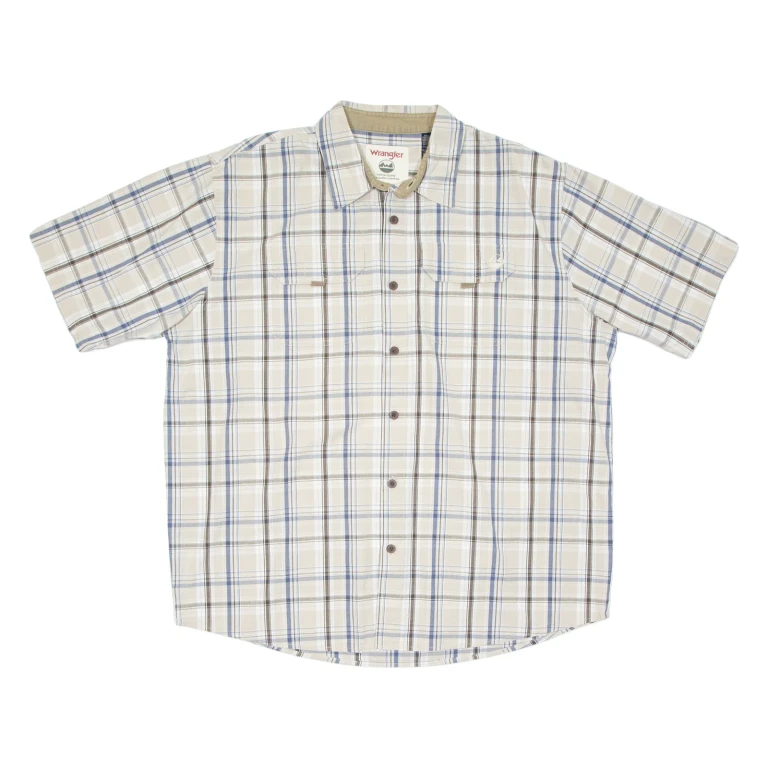 WRANGLER Mens Shirt Beige Check XL