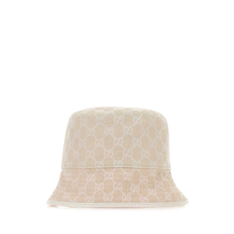 Gucci Gg Fabric Bucket Hat Sandpink Cappelli - Women