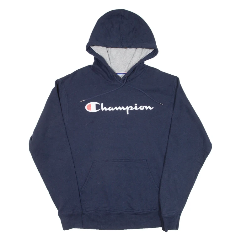 CHAMPION Mens Blue Hoodie M