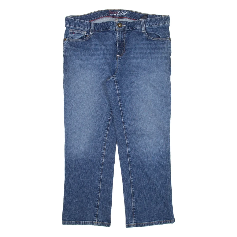 TOMMY HILFIGER Womens Jeans Blue Regular Straight W34 L24