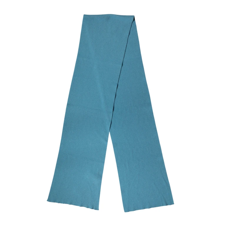 Blue Cashmere Knit Neck Wrap Shawl Scarf - Men