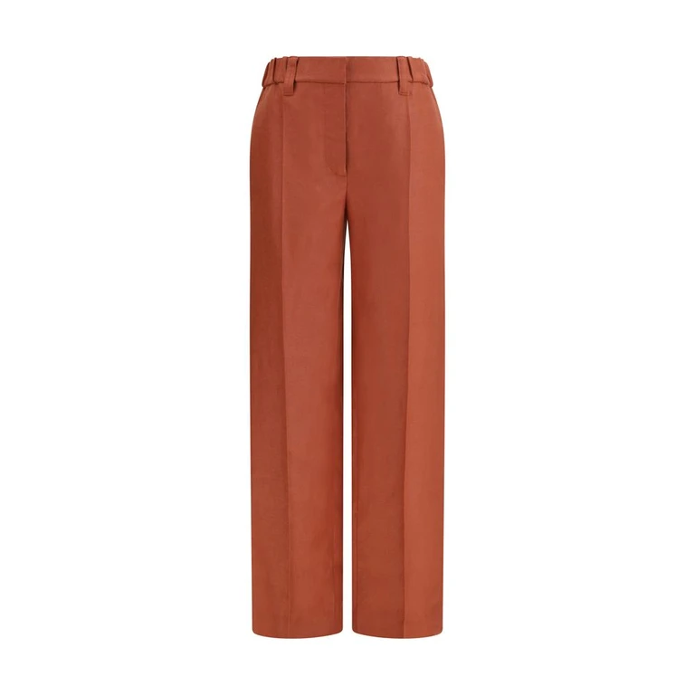 Brunello Cucinelli Multicolor Linen Casual Pants - Women