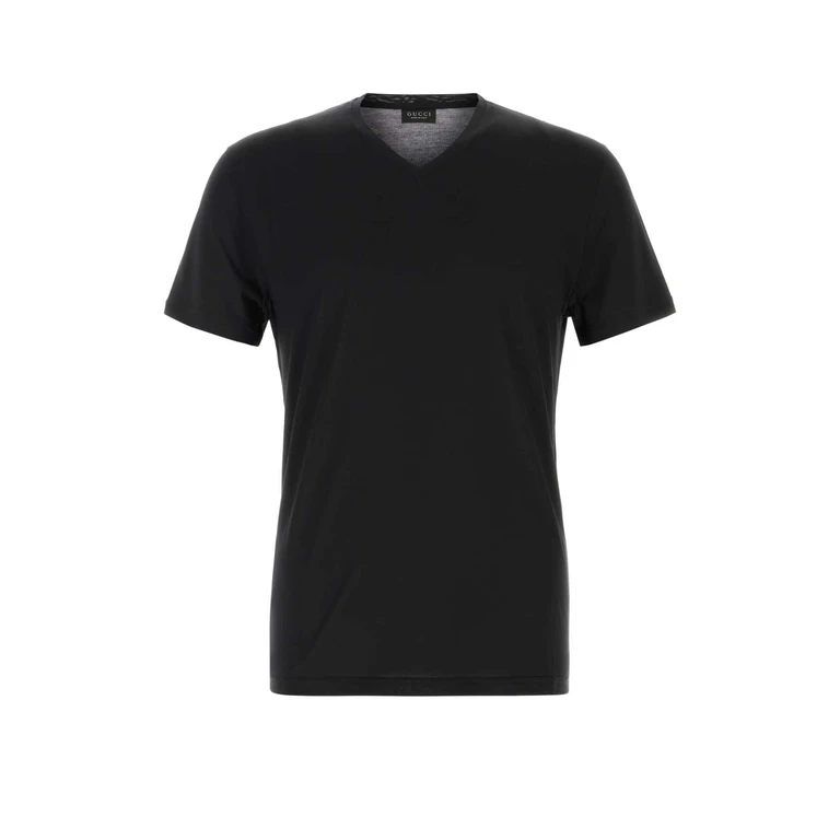 Gucci Black Stretch Jersey T-Shirt Silk - Men