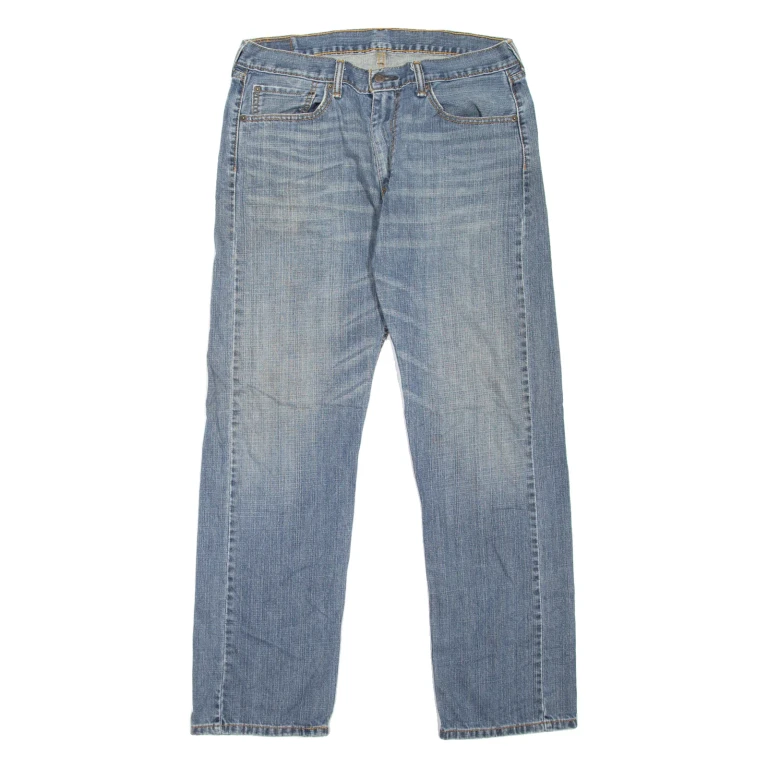 LEVI'S 505 Jeans Mens Blue Regular Straight Stone Wash W36 L32