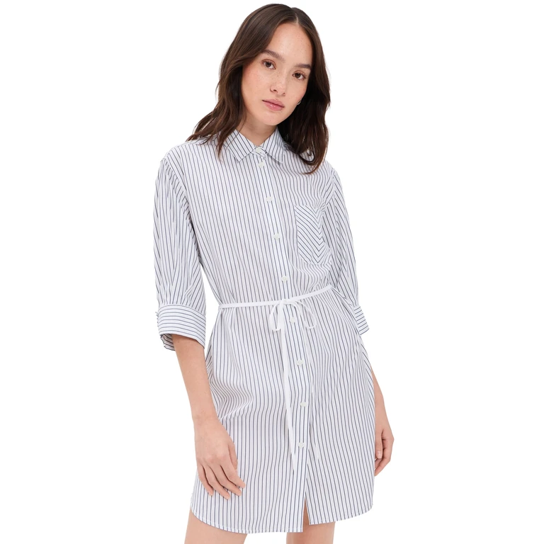 rag & bone Lucia Stripe Mini Dress Navy Stripe XL