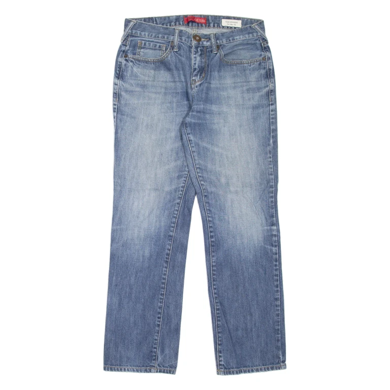 GUESS Del Mar Fit Mens Jeans Blue Slim Straight Stone Wash W30 L27