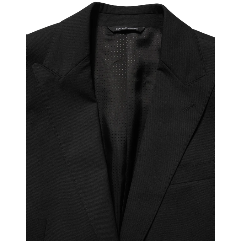 Dolce & Gabbana Black Polyester Single Breasted Blazer Jacket Clothing - Men
